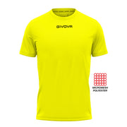 SHIRT GIVOVA ONE MICROFORATA GIALLO FLUO