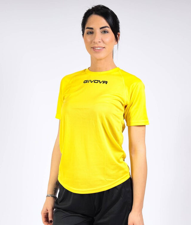 Krátke tričko SHIRT GIVOVA ONE MICROFORATA žltá