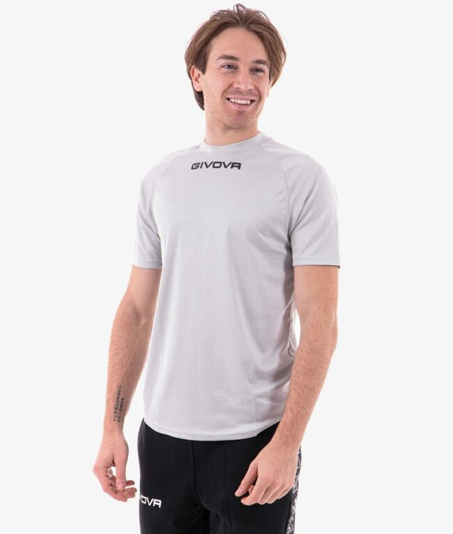 Krátke tričko SHIRT GIVOVA ONE MICROFORATA svetlo šedá