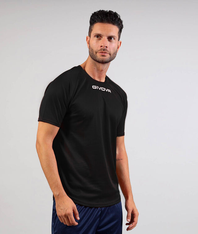 Krátke tričko SHIRT GIVOVA ONE MICROFORATA čierna