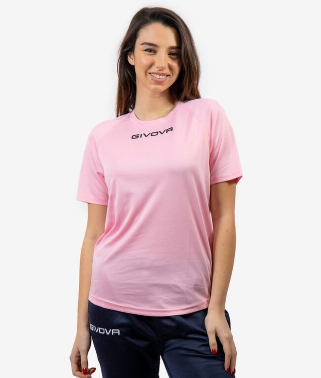Krátke tričko SHIRT GIVOVA ONE MICROFORATA ružová