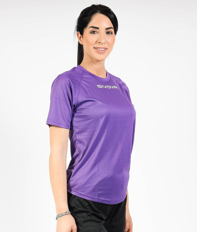 Krátke tričko SHIRT GIVOVA ONE MICROFORATA fialová