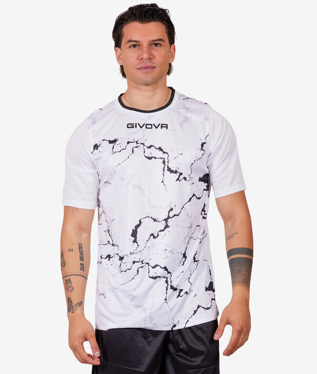 Dres SHIRT GRAFITE biela-čierna