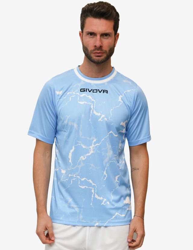 Dres SHIRT GRAFITE svetlomodrá-biela
