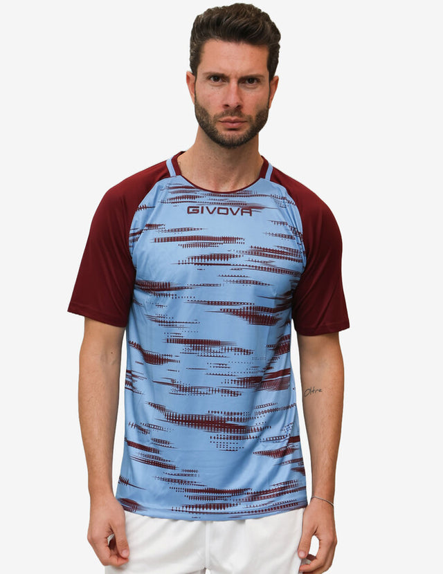 Dres SHIRT PIXEL svetlomodrá-granátová