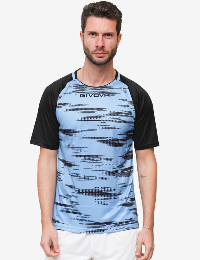 Dres SHIRT PIXEL svetlomodrá-čierna