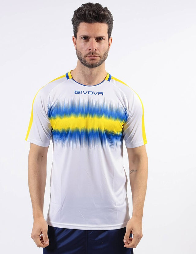 Dres SHIRT RADIO žltá-azúrová modrá