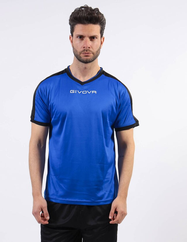 Dres SHIRT REVOLUTION azúrová modrá-čierna