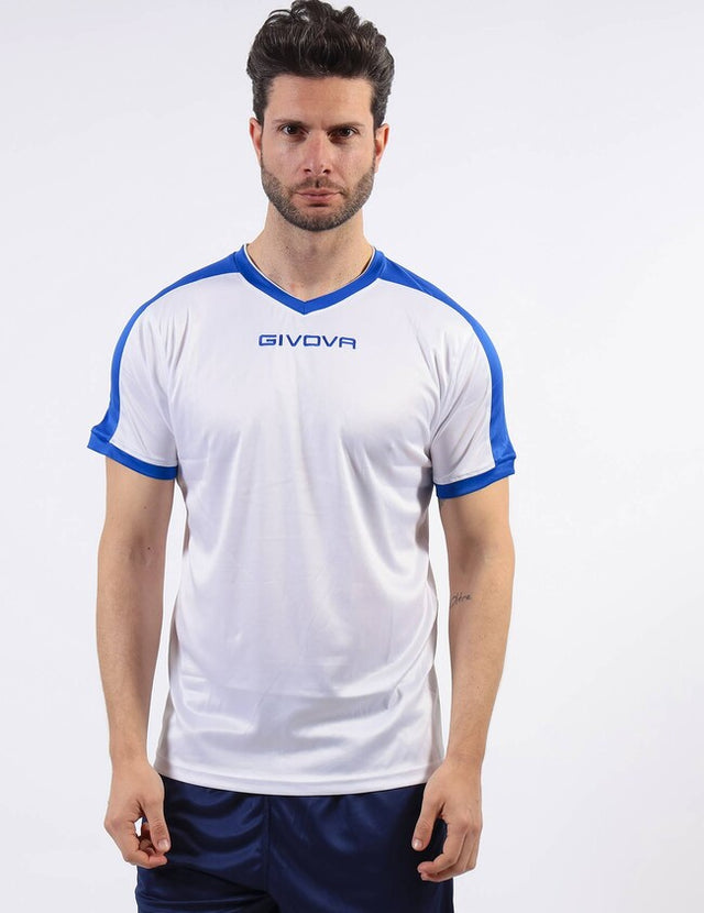 Dres SHIRT REVOLUTION biela-azúrová modrá