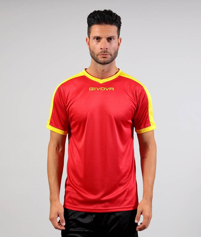 Dres SHIRT REVOLUTION červená-žltá