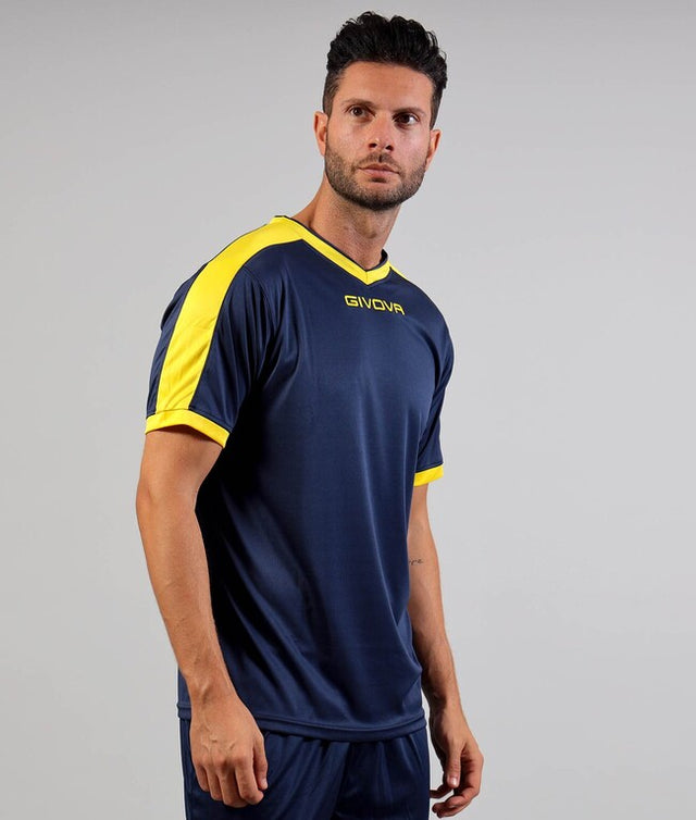 Dres SHIRT REVOLUTION modrá-žltá