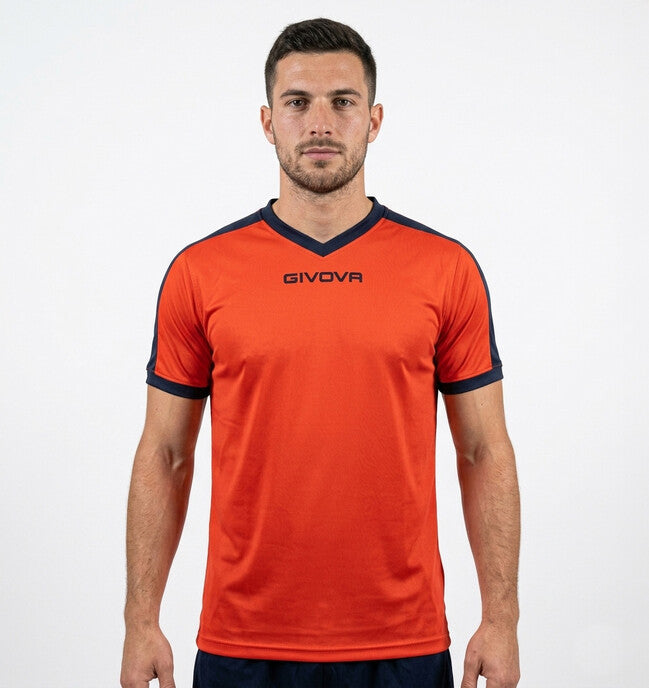 SHIRT REVOLUTION INTERLOCK ARANCIO/NERO