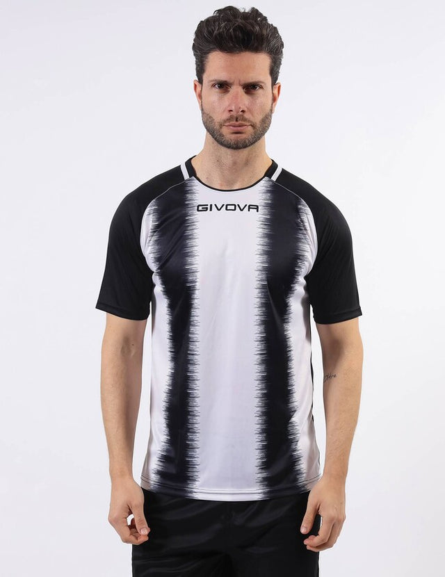 Dres SHIRT STRIPE M/C biela-čierna