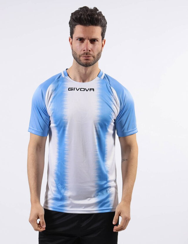 Dres SHIRT STRIPE M/C svetlomodrá-biela