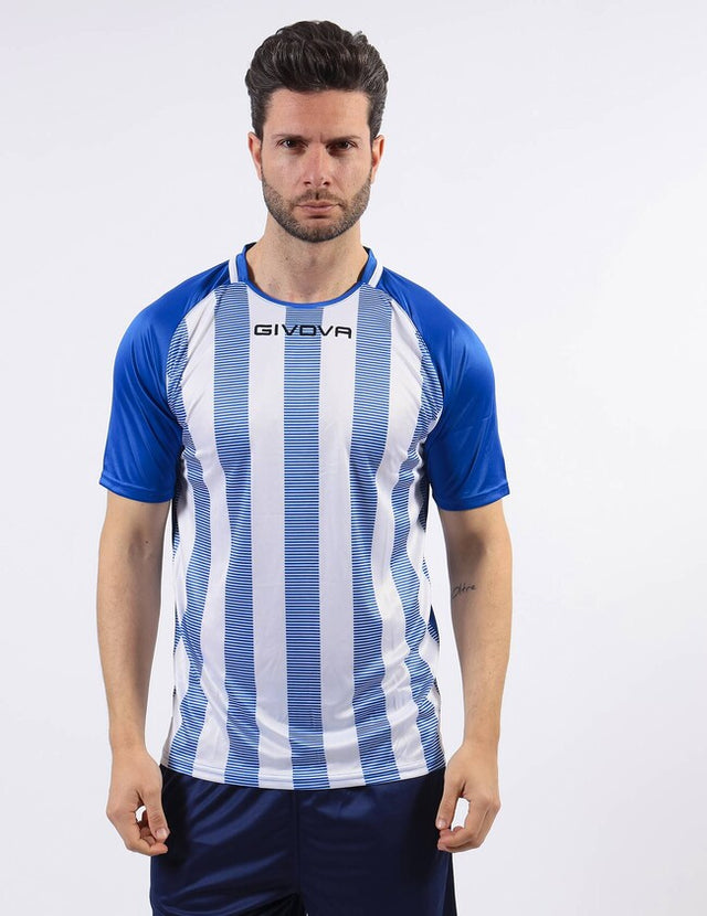 Dres SHIRT TRATTO azúrová modrá-biela