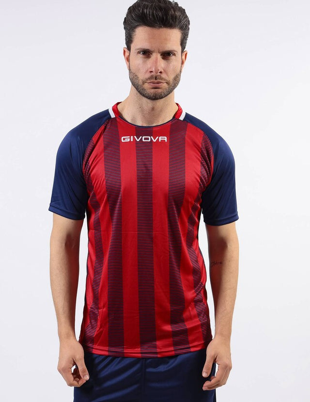 Dres SHIRT TRATTO modrá-červená