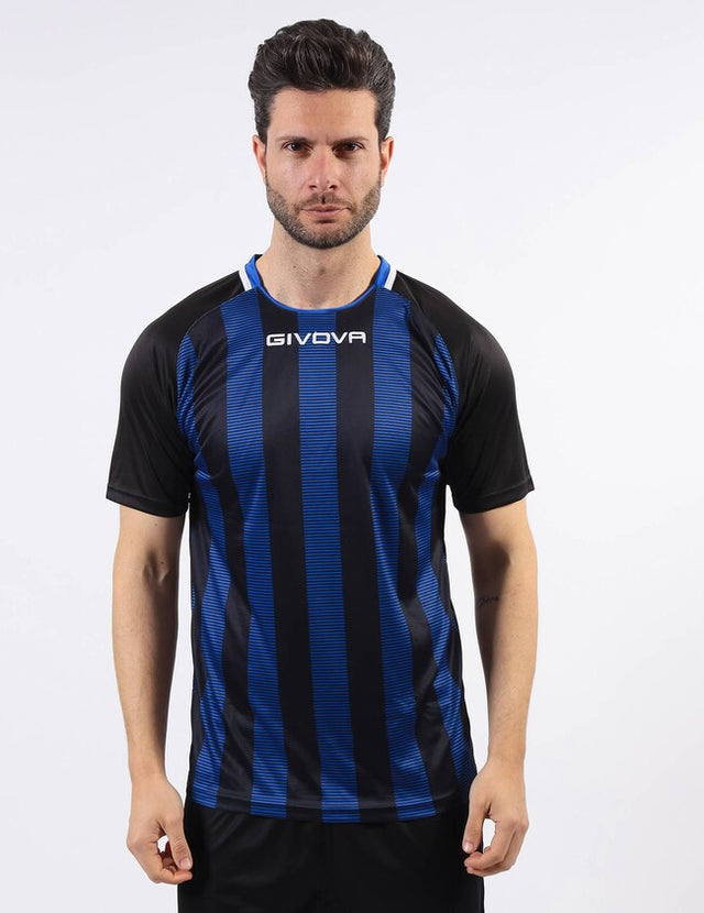 Dres SHIRT TRATTO čierna-azúrová modrá