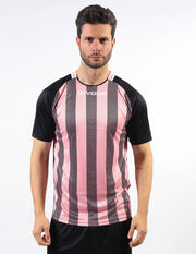SHIRT TRATTO INTERLOCK ROSA/NERO