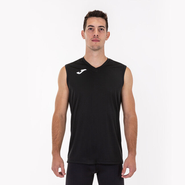 SLEEVELESS T-SHIRT COMBI BLACK BLACK