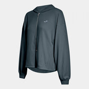 Dámska mikina SOFT ZIP-UP HOODIE modrá - šedá