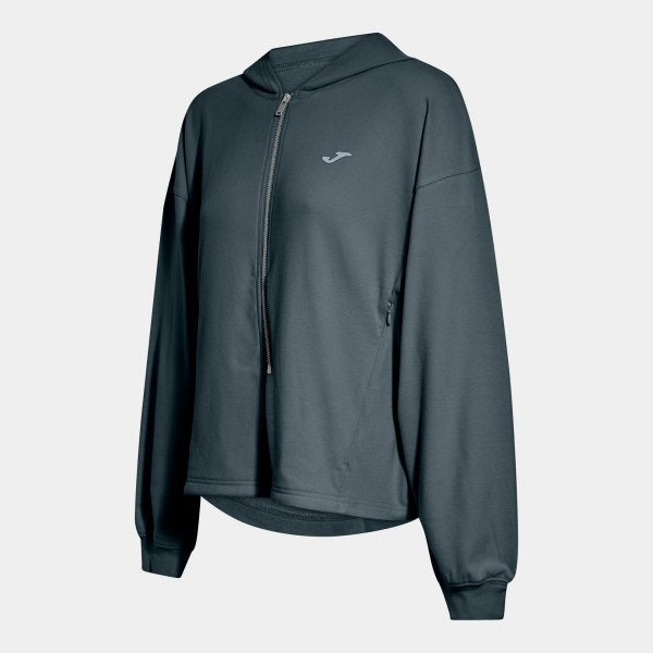 Dámska mikina SOFT ZIP-UP HOODIE modrá - šedá
