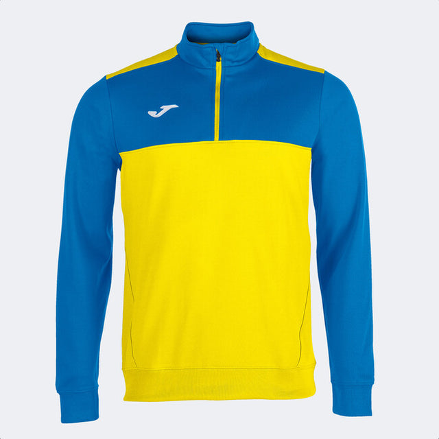 Mikina SWEATSHIRT 1/2 ZIPPER WINNER žltá azúrová