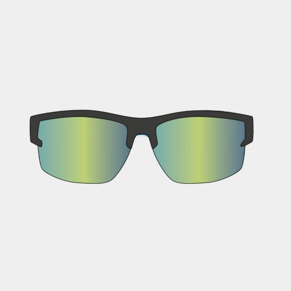 Bežecká vesta SUNGLASSES čierna zelená