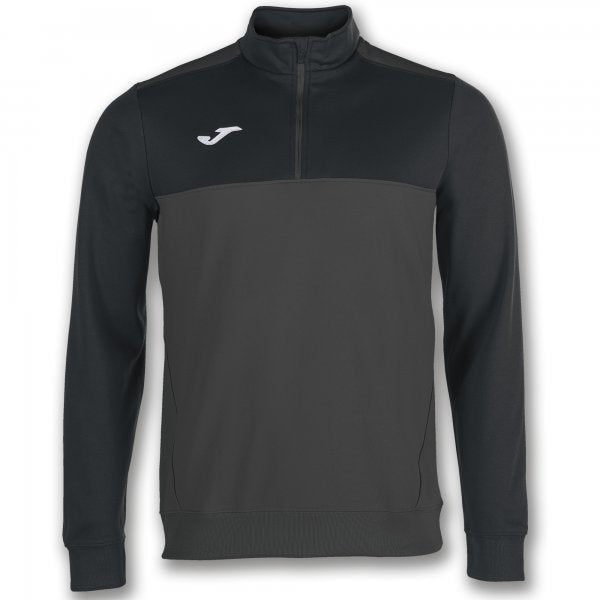 Mikina SWEATSHIRT 1/2 ZIPPER WINNER antracitová čierna