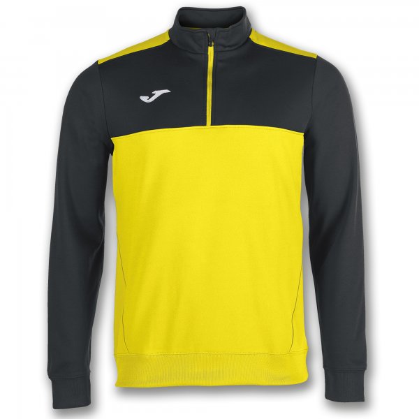 Mikina SWEATSHIRT 1/2 ZIPPER WINNER žltá čierna