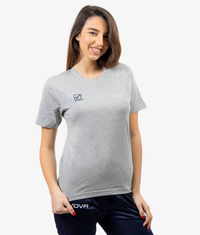 Krátke tričko T-SHIRT COTONE ACTION svetlá melanžová šedá