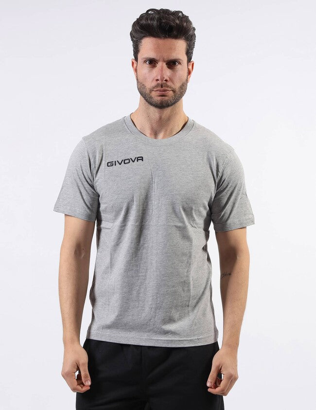 Krátke tričko T-SHIRT COTONE FRESH svetlá melanžová šedá