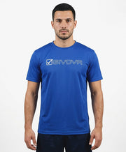 Tričko T-SHIRT COTONE MONDO azúrová modrá-biela