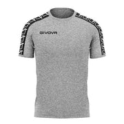 Krátke tričko T-SHIRT COTTON BAND svetlá melanžová šedá