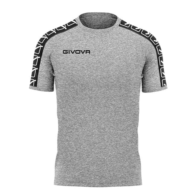 Krátke tričko T-SHIRT COTTON BAND svetlá melanžová šedá