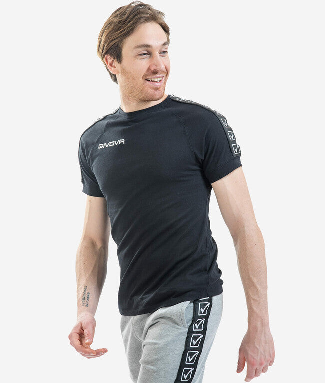 Krátke tričko T-SHIRT COTTON BAND čierna