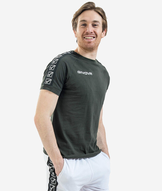 Krátke tričko T-SHIRT COTTON BAND vojenská zelená