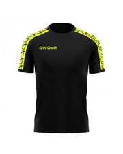 Krátke tričko T-SHIRT POLY BAND fluo žltá-čierna
