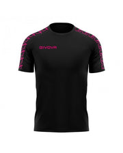 Tričko T-SHIRT POLY BAND čierna-fuchsiová fluo