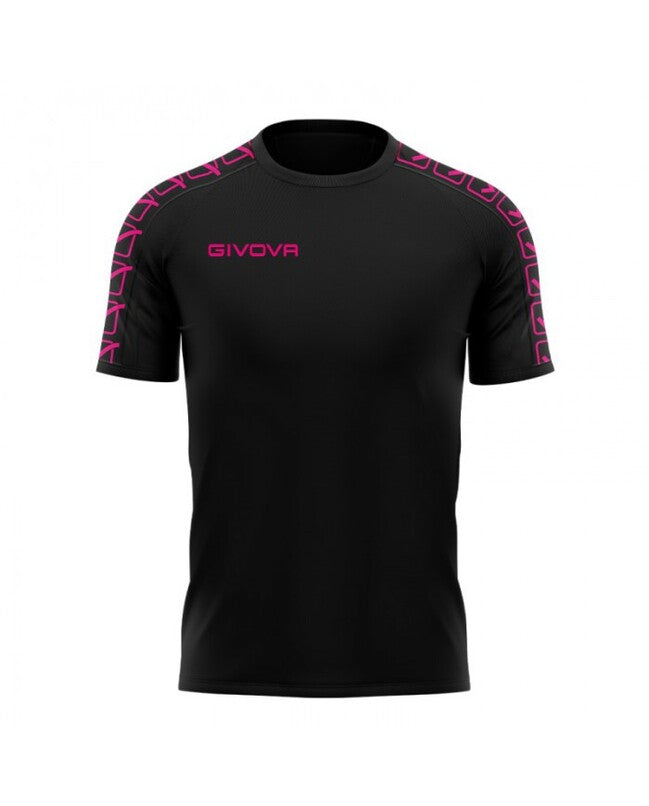 Tričko T-SHIRT POLY BAND čierna-fuchsiová fluo