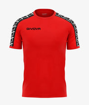 Tričko T-SHIRT POLY BAND červená-biela