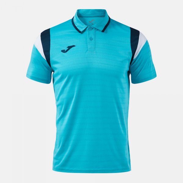 Polo tričko TERRA SHORT SLEEVE POLO tmavá námornícka modrá - fluo tyrkysová