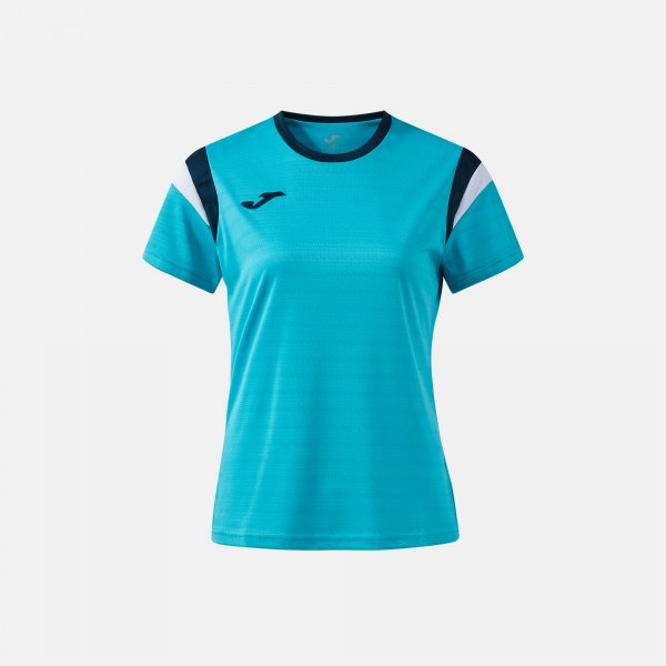 Dámske tričko TERRA SHORT SLEEVE T-SHIRT tmavá námornícka modrá - fluo tyrkysová