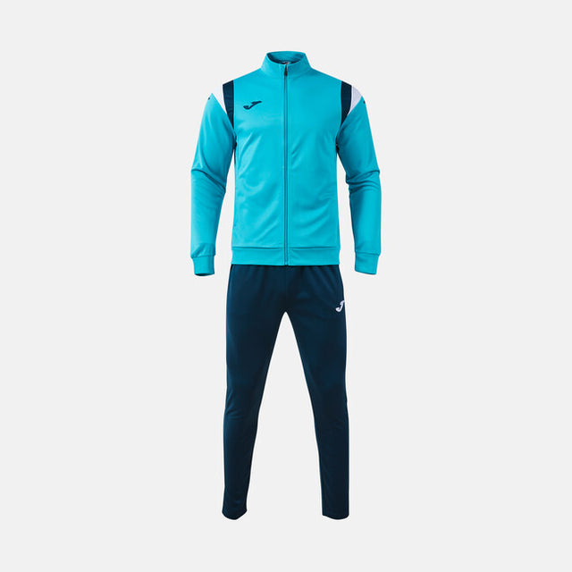 Súprava TERRA TRACKSUIT tmavá námornícka modrá - fluo tyrkysová