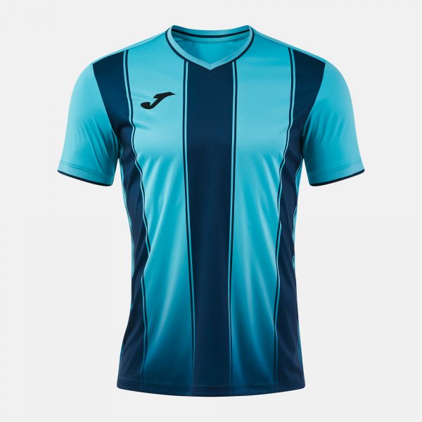Tričko TIGER VIII SHORT SLEEVE T-SHIRT tmavá námornícka modrá - fluo tyrkysová
