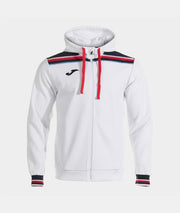 TOLEDO ZIP-UP HOODIE WHITE DARK NAVY WHITE-NAVY