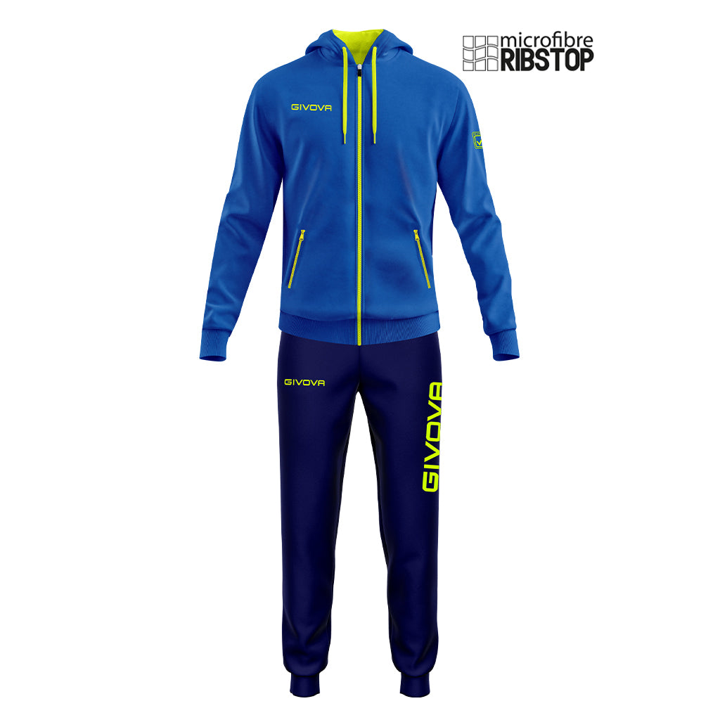 TUTA WINNER MICROFIBRA AZZURRO/GIALLO FLUO