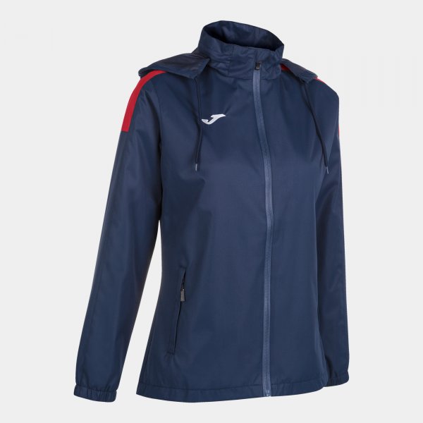 Dámska bunda do dažďa RAINJACKET TRIVOR modrá námornícka červená