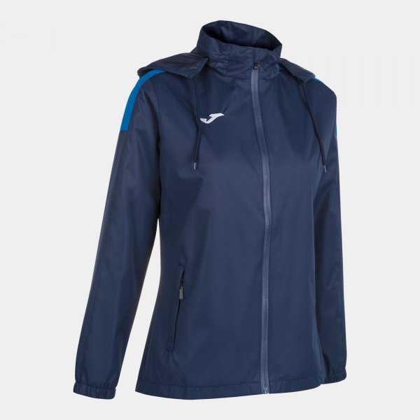 Dámska bunda do dažďa RAINJACKET TRIVOR modrá námornícka azúrová