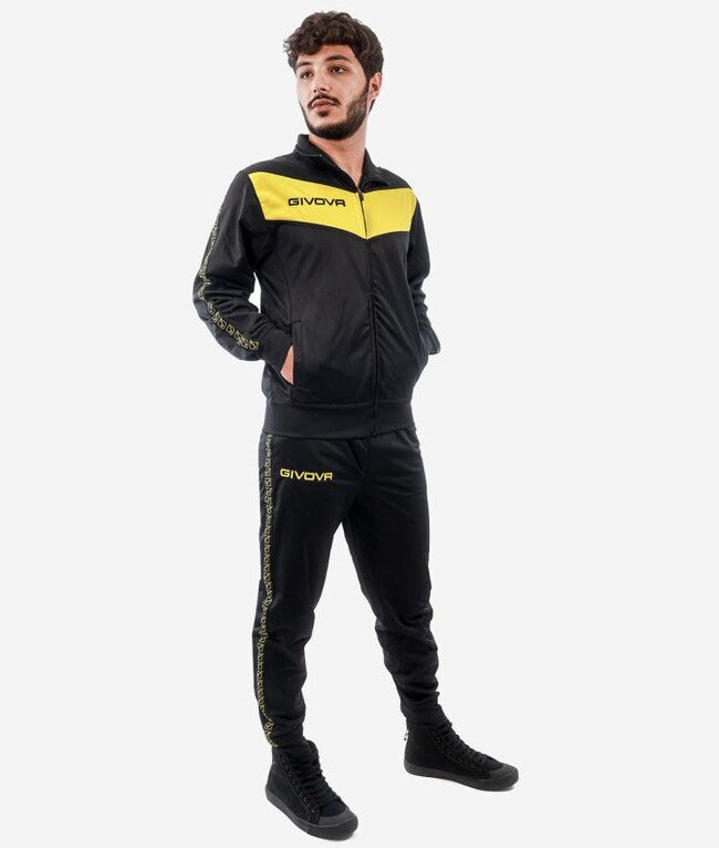 TUTA BANDA VISA TRIACETATO NERO/GIALLO