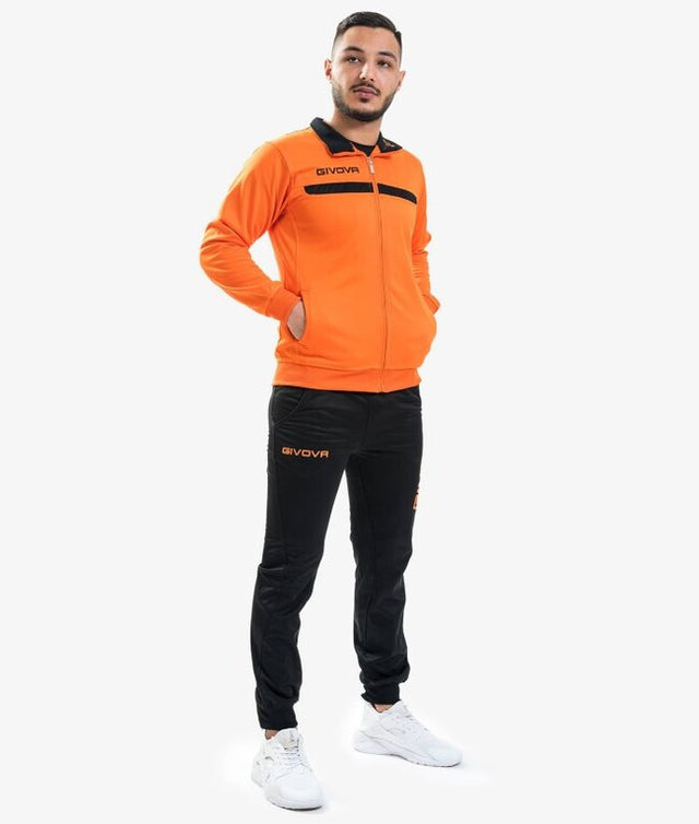 Súprava TUTA GIVOVA ONE FULL ZIP POLARFLEECE oranžová-čierna